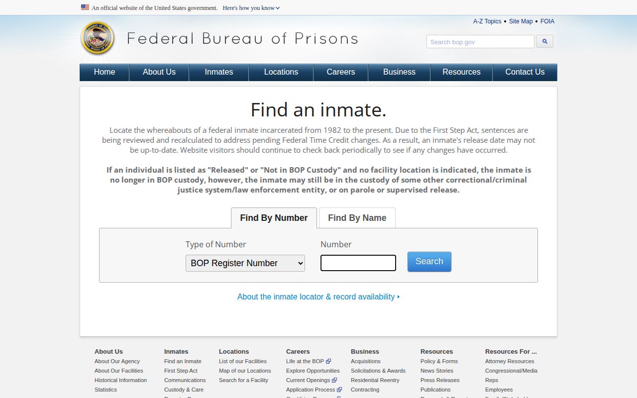 Federal custody locator distinguished from Ventura County arrests